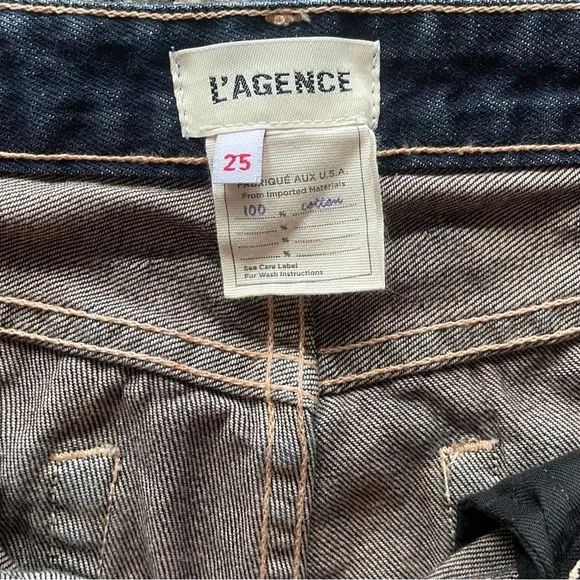 L'AGENCE  Milana Stovepipe Jeans in Grainger (Dark Wash) - Size 25 - Picture 8 of 11